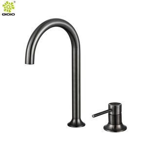 304 الفولاذ المقاوم للصدأ نحى الذهب الساخنة والباردة المطبخ بالوعة خلاط صنبور منفصلة - Product Image 2