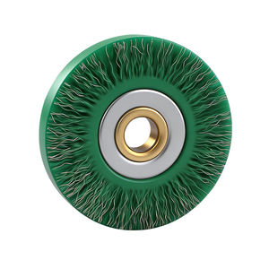 Brosse rotative industrielle en acier pour élimination de la rouille, avec roue recouverte de caoutchouc, pour usage sur banc de travail - Product Image 1