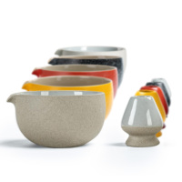 Support à fouet en céramique de porcelaine bleue, écologique, durable, résistant à la chaleur, qualité alimentaire, design japonais moderne, lot de 2