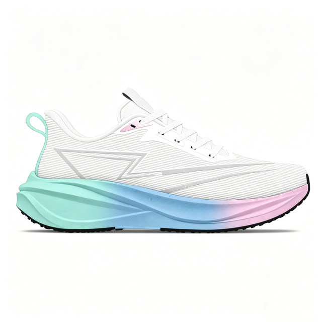 Custom OEM Unisex Breathable Spring Autumn Gradient Color Mesh Platform Running Shoes Lightweight Shock Absorption Thick Sole