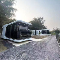 Maison capsule spatiale, maison mobile de luxe, maison capsule préfabriquée en acier, design moderne pour hôtel, villa, centre commercial
