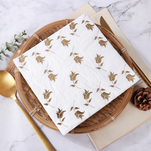 <span class=keywords><strong>Tovaglioli</strong></span> Morbidi per Cena, Personalizzati con Stampa, 2 Veli in <span class=keywords><strong>Carta</strong></span> <span class=keywords><strong>di</strong></span> Pura Cellulosa, con Stampa <span class=keywords><strong>a</strong></span> Caldo Floreale, per Matrimoni - Product Image 4