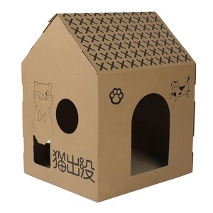 Bulk recyclebare golfkartonnen kattenhuisjes, lichtgewicht, krasbestendig, geschikt voor meerdere katten, voor zakelijke aankopen. - Product Image 6