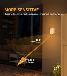 Lyridz Paquete de 2 Luces Nocturnas LED con Sensor de Movimiento, Montaje en Pared, Regulable, Luz Blanca Cálida, Modo Automático/Encendido/Apagado para Habitaciones Infantiles - Product Image 6