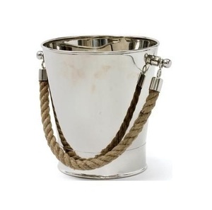 Antique Copper Ice Bucket Luxury Ice Bucket Outdoor Round Copper and Stainless Steel Ice Bucket Wine <b>Cooler</b> - Product Image 3