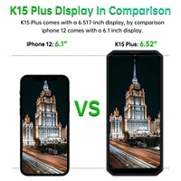 هاتف ذكي OUKITEL K15 Plus مع تقنية NFC، شاشة 6.52 بوصة، ذاكرة وصول عشوائي 3 جيجابايت + ذاكرة تخزين 32 جيجابايت، بطارية 10000 مللي أمبير، معالج رباعي النواة، نظام أندرويد 10، كاميرا 13 ميجابكسل