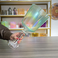 Chalice chantante en cristal alchimique Aurora Pearl HF 432Hz 440Hz - Bol du Saint Graal en quartz pur à 99,99% pour la guérison sonore et la méditation