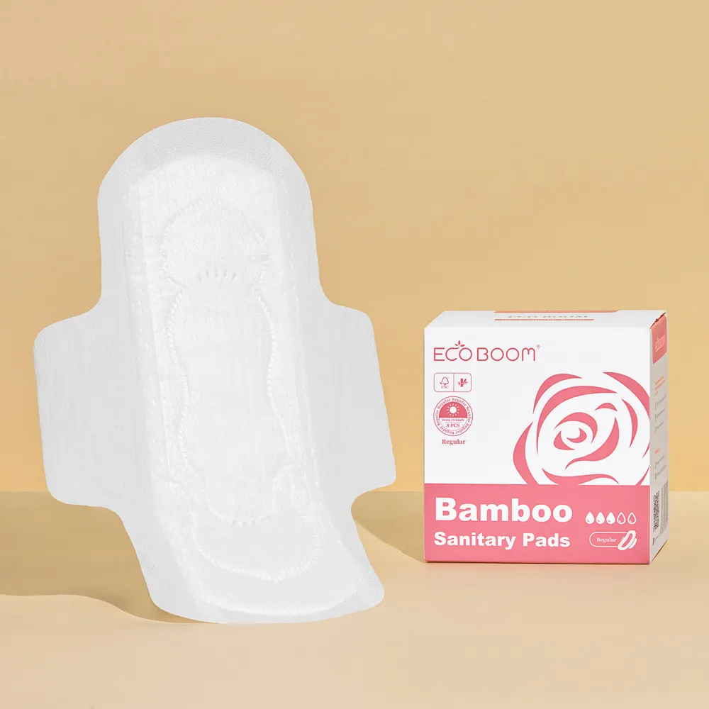 Serviettes hygiéniques jetables en coton biologique, 100 pièces, biodégradables, pour menstruelles, serviettes hygiéniques