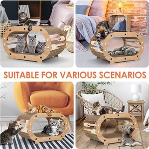 Customization Classic Fashion Modern Eco-Friendly Multifunction Portable Condo Solid Wood <b>House</b> Furniture Scratching - Product Image 6