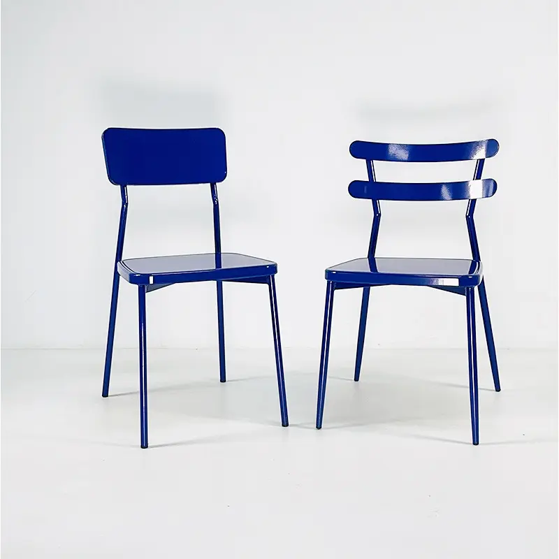 Best Selling Eco-friendly Modern Metal Navy Aluminum Industrial Cafe Restaurant Dining Chairs Chair Outdoor Chairs For Garden