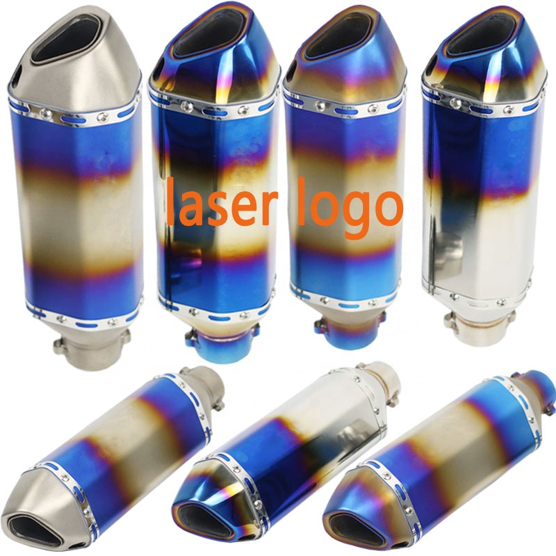 51 мм мотоциклы выхлопная труба из нержавеющей стали с DB убийца синий для Honda X11 X4 m109r er6n для скутера выхлопная труба