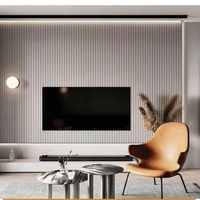 Panneaux décoratifs en WPC pour murs intérieurs, panneaux muraux en WPC, panneaux de plafond avec rainures sur la surface murale, panneaux muraux 3D