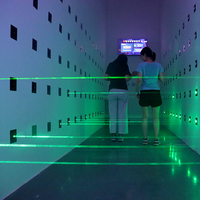 Mur de capteurs laser interactif pour jeux actifs avec source lumineuse RGB 3-en-1, construction métallique pour usage intérieur