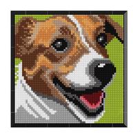 Peinture mosaïque Pixel Art Design Chien par Mini Dots, Blocs de Construction Puzzle DIY, Cadeaux Créatifs