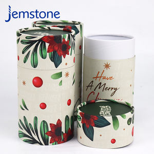 Boîte d'emballage cylindrique en carton kraft pour capsules de gel alimentaire à base de plantes, design personnalisé, recyclable, tube en papier pour poudre de protéines - Product Image 4