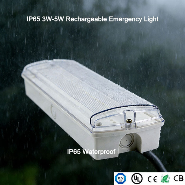 Wholesale Rechargeable IP65 LED Emergency Light Surface Recessed Bulkhead Exit Sign Light