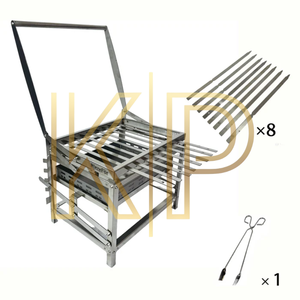 <span class=keywords><strong>Barbecue</strong></span> a Carbone Compatto BlazeFor, Spiedini <span class=keywords><strong>in</strong></span> <span class=keywords><strong>Acciaio</strong></span> 304 e Pinze <span class=keywords><strong>in</strong></span> <span class=keywords><strong>Acciaio</strong></span> <span class=keywords><strong>Inox</strong></span> Gratuite per <span class=keywords><strong>Barbecue</strong></span> sul Lago - Product Image 4