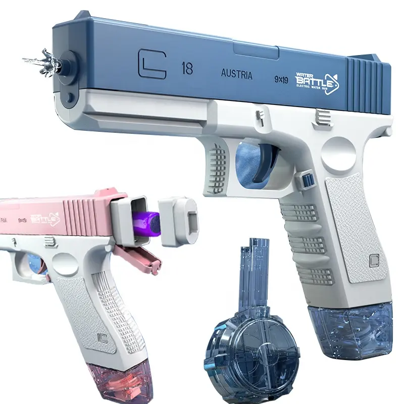 New súng nước điện Glock Pistol chụp đồ chơi đầy đủ tự động mùa hè nước bãi biển đồ chơi cho trẻ em trẻ em trai cô gái người lớn
