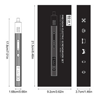 Ensemble de tournevis électrique sans balais 50-en-1 avec lumière LED, batterie rechargeable 3,7 V, couple de 0,4 N.m, 240 tr/min, pour smartphones/tablettes