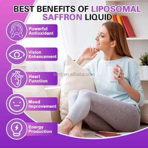 8 en 1 60ML 2FL OZ Haute biodisponibilité Soutien des yeux et du cœur Aliment santé de qualité alimentaire Extrait de <span class=keywords><strong>safran</strong></span> liposomal sauvage Vitamine D3 B12 - Product Image 2