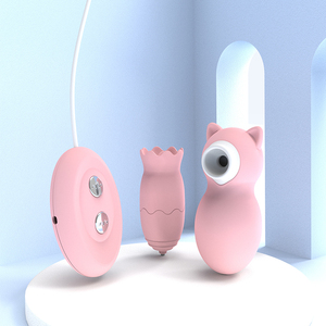 Dual-Head Mini Jumping Masturbator Voor Eitepel Sucker Met Clitoris Likken Met Vrouwelijke Seksspeeltjes Voor Twee Doeleinden - Product Image 1