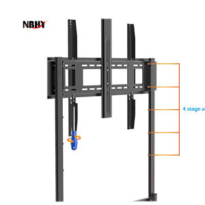 Chariot TV amovible moderne de 100 pouces Design incurvé Chevalet TV Stand Chariot avec roues - Product Image 5