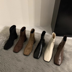 Nouvelles Bottes Martin Plates et Élégantes pour Femme, en Cuir Souple, à Bout Carré, Talon Bas Polyvalent, Fermeture Éclair Arrière, Collection Automne-Hiver 2026 - Product Image 2