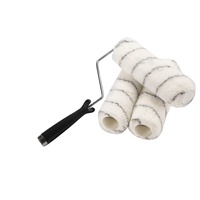 Outils de peinture murale, tissu haute densité 100% polyacrylique, rouleau à peinture de 230 mm (9 pouces) avec cadre de support pour rouleau
