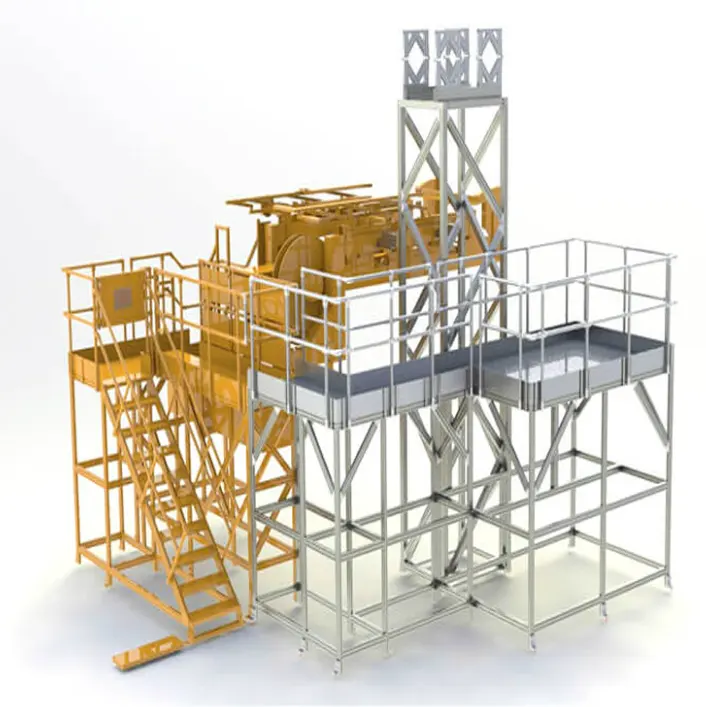 Industriële Veiligheid Aluminium Loopbrug Werkplatform Ladder Met Hulpstukken Voeten Been Leveler