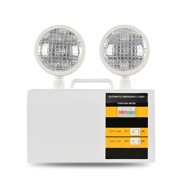 Factory Wholesale Price with Lithium Battery Rechargeable Emergency Lamp Led Dual Head Emergency Lights