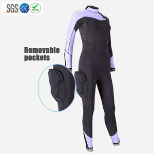 <span class=keywords><strong>Traje</strong></span> de <span class=keywords><strong>Neopreno</strong></span> Semi Seco Sbart de 7mm para Mujer, Manga Larga, Cierre Trasero, <span class=keywords><strong>Traje</strong></span> de Buceo, <span class=keywords><strong>Traje</strong></span> de Surf, Kayak, Impermeable y Cálido - Product Image 2