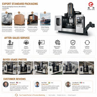 Centre d'usinage vertical CNC de haute précision avec bac de récupération de copeaux et poignée en cuivre, tour CNC vertical