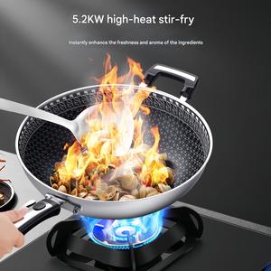 Potente Cocina de <span class=keywords><strong>Gas</strong></span> Integrada, Estufa de <span class=keywords><strong>Gas</strong></span> LPG con Superficie de Acero Inoxidable, Estufa de <span class=keywords><strong>Gas</strong></span> de 2 Quemadores para Utensilios de Cocina Domésticos - Product Image 2