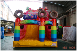 Combo de toboggan gonflable sec pour enfants |   Château gonflable commercial en PVC avec toboggan |   Château gonflable de jeu extérieur - Product Image 3