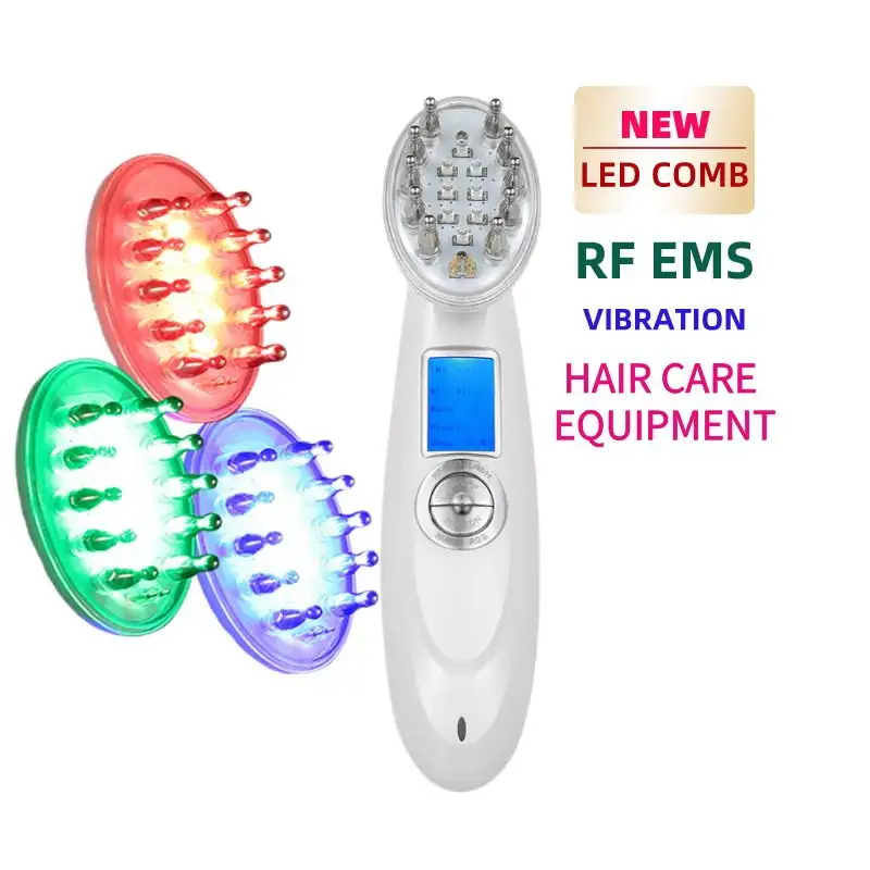 EMS red light hair growth machine portable women and men hair growth machine LED light ems stimulator scalp