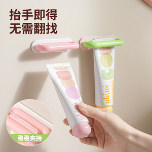 <b>Toothpaste</b> Storage Rack Wall Mounted Rectangular Durable For Bathroom Shelf Green Pink Blue Yellow - Product Image 1