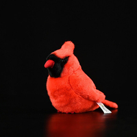 Peluche de cardenal de simulación personalizado, lindo pájaro rojo de peluche para centros de jardinería, fábrica de suministros, OEM ODM global personalizado