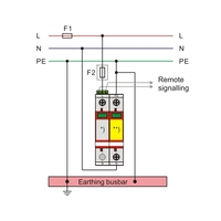 30 + ans usine SPD Telebahn 275V 255V AC 20kA 40kA T2 1 P + N KEMA parafoudre dispositif de protection SPD pour 1 phase TT1 + 1 système