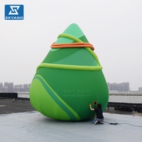 Ballon publicitaire géant gonflable personnalisé en forme de dessin animé Zongzi (ravioli de riz) pour la décoration extérieure du Festival des Bateaux-Dragons