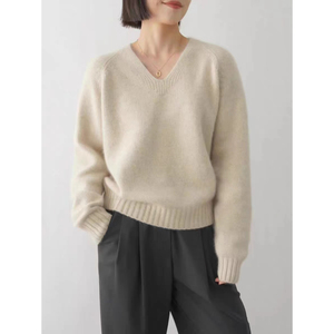 Autunno e inverno nuovo maglione in Cashmere 100 da <span class=keywords><strong>donna</strong></span> maglione largo Pullover pigro in lana pesante lavorato a <span class=keywords><strong>maglia</strong></span> - Product Image 1