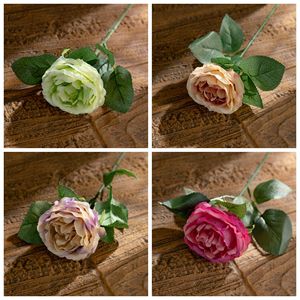 Rose artificielle CallaFloral à branche unique, violet, vert, rouge, rose rouge, durable, décorations de mariage - Product Image 3