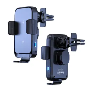 15W Fast Charge Auto Clamping Wireless Car Charger Phone Holder Retractable Phone Holder For Mobile Phone