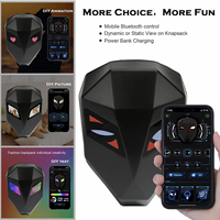 Tas Selempang Motor Anti Air dengan Layar LED, Ritsleting, Cangkang Keras Mewah, untuk Iklan, Dilengkapi USB