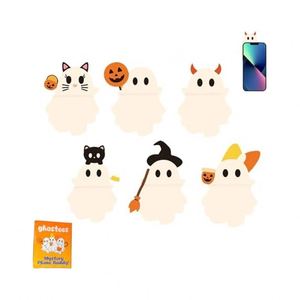Decoración de Halloween para Teléfono con Diseño de Fantasmas, 6 Piezas de Plástico con Relieve, Adhesivo Fuerte, Fantasmas Adhesivos - Product Image 3