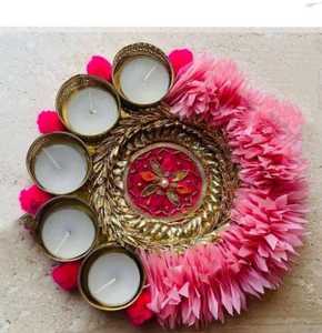 Vente en gros bougeoir indien en T fait à la main fournitures décoratives de bureau intérieur extérieur pour centres de table de mariage Diwali - Product Image 6