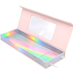 Custom Logo Premium Luxury Pink Cardboard Paper Gift Wig Hair Extension Magnetic Packaging Box Magnetic Ribbon Wig Gift Boxes
