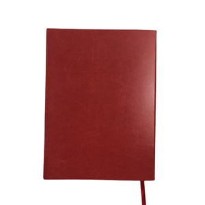 Libros de Cuero PU <span class=keywords><strong>con</strong></span> Impresión Personalizada de Fábrica, <span class=keywords><strong>con</strong></span> Cinta Roja, Encuadernación Plana Tipo Mariposa, Encuadernación Perfecta, Papel Recubierto - Product Image 1