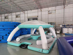 Plataforma Flotante Inflable de PVC para Piscina, Muelle de Juegos Acuáticos, Plataforma de Aire Enrollable para Jetski y Yates - Product Image 5
