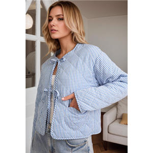 Giacca Invernale da <span class=keywords><strong>Donna</strong></span> Stampata in Maglia Trapuntata Reversibile Impermeabile Traspirante in Tessuto Ecologico Poliestere/Rayon con Cerniera - Product Image 4