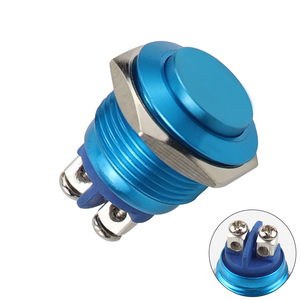 Interruptor de botón pulsador de metal redondo resistente al agua de 19mm, interruptor de encendido momentáneo de 16mm, interruptores de reinicio automático con tornillo - Product Image 4